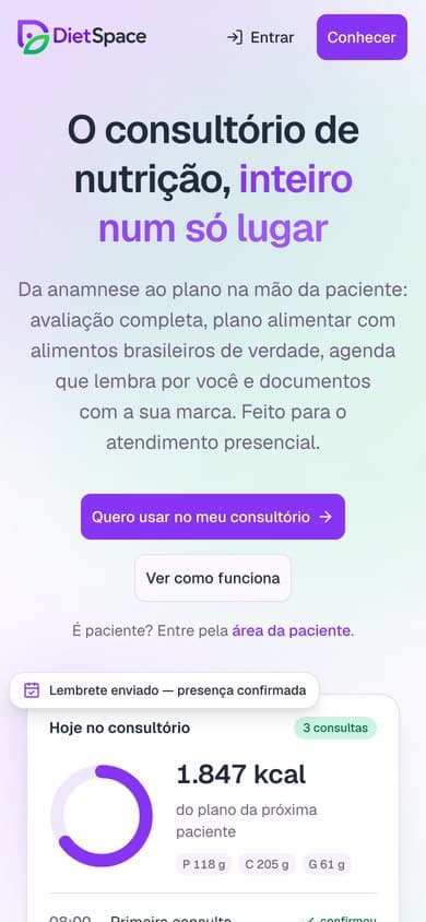 DietSpace no celular